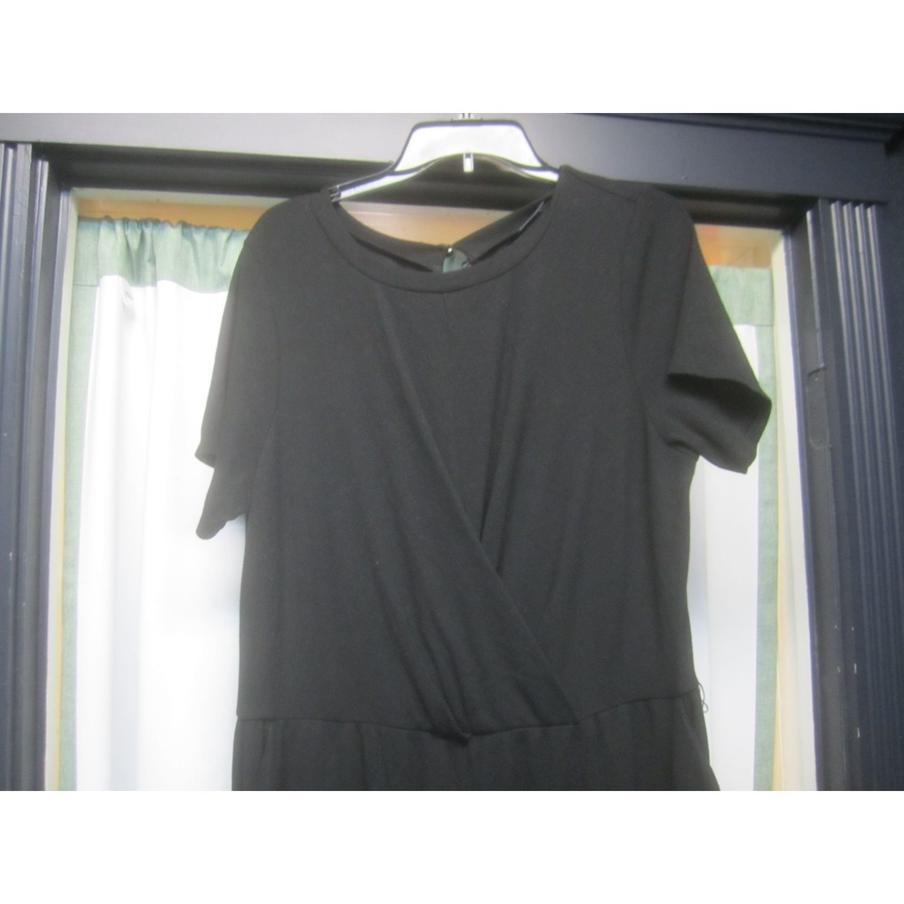 Torrid Womens Black Romper Plus Size 2 Wide‎ Leg Crossover Front Casual Stretch - Picture 2 of 13